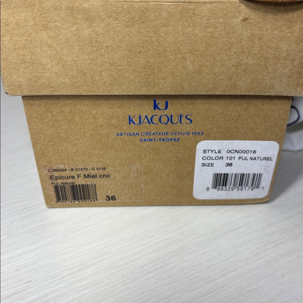 K. Jacques St. Tropez Epicure Leather Sandals Brown NIBox EU36 (6)Made in France - Picture 6 of 13